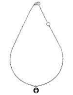 Колье из белого золота c бриллиантами и ониксом