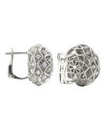 Серьги из белого золота c бриллиантами