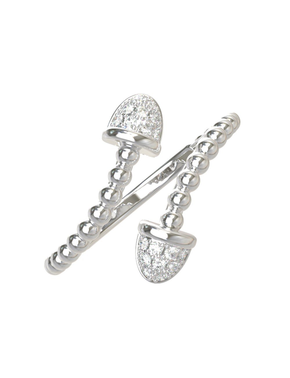 Кольцо из белого золота c бриллиантами