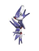 Брошь из белого золота c эмалью