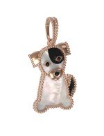 Подвеска из золота c эмалью, ониксом и перламутром