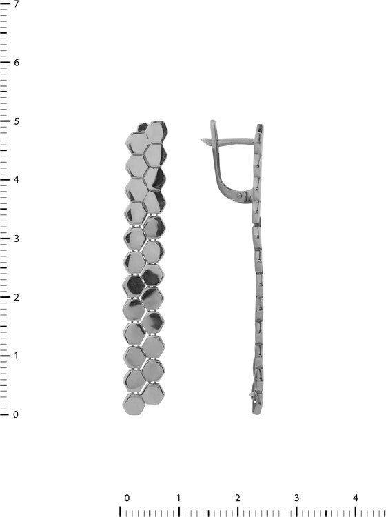 Серьги из белого золота 585 пробы