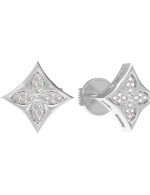 Серьги из белого золота c бриллиантами