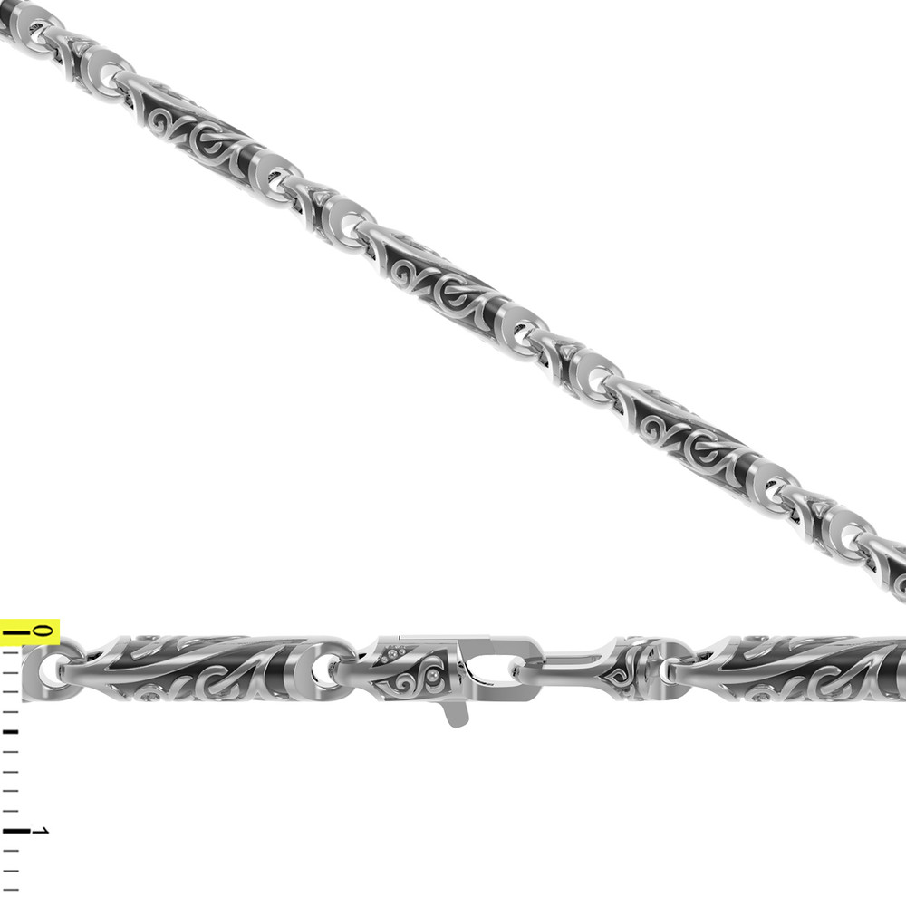 Цепь из белого золота 585 пробы