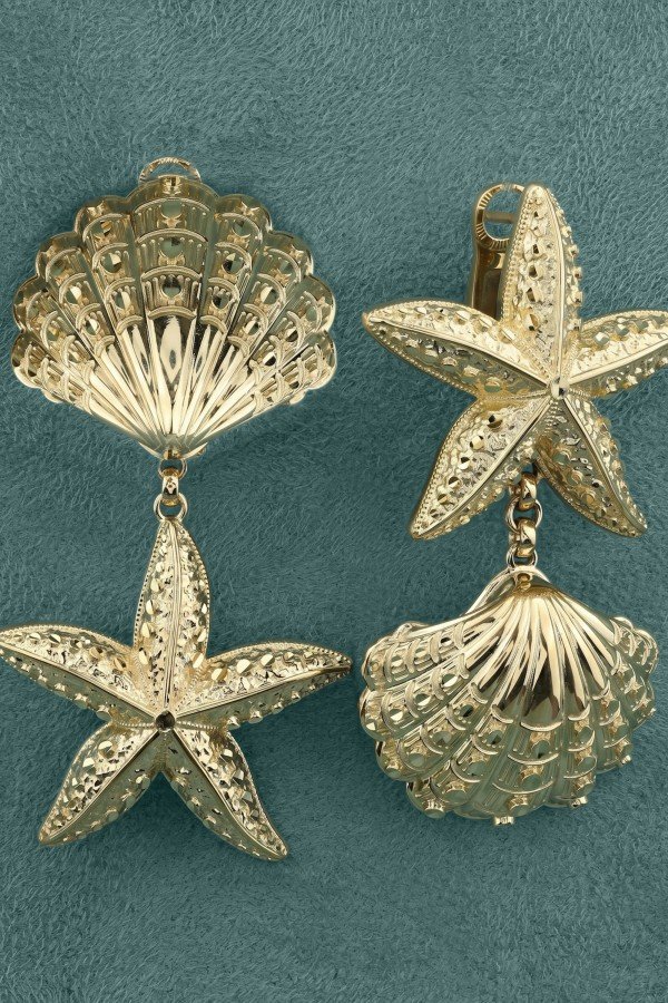 Серьги из лимонного золота 585 пробы