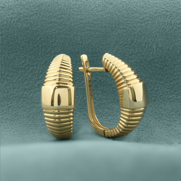 Серьги из лимонного золота 585 пробы