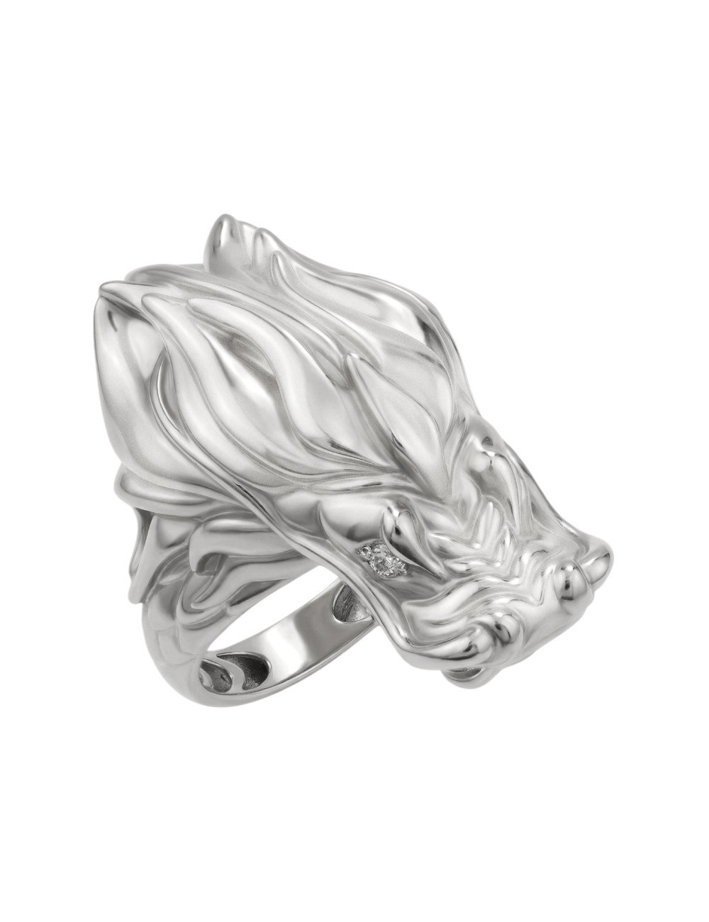 Кольцо из белого золота c бриллиантами