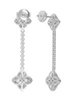 Серьги из белого золота c бриллиантами