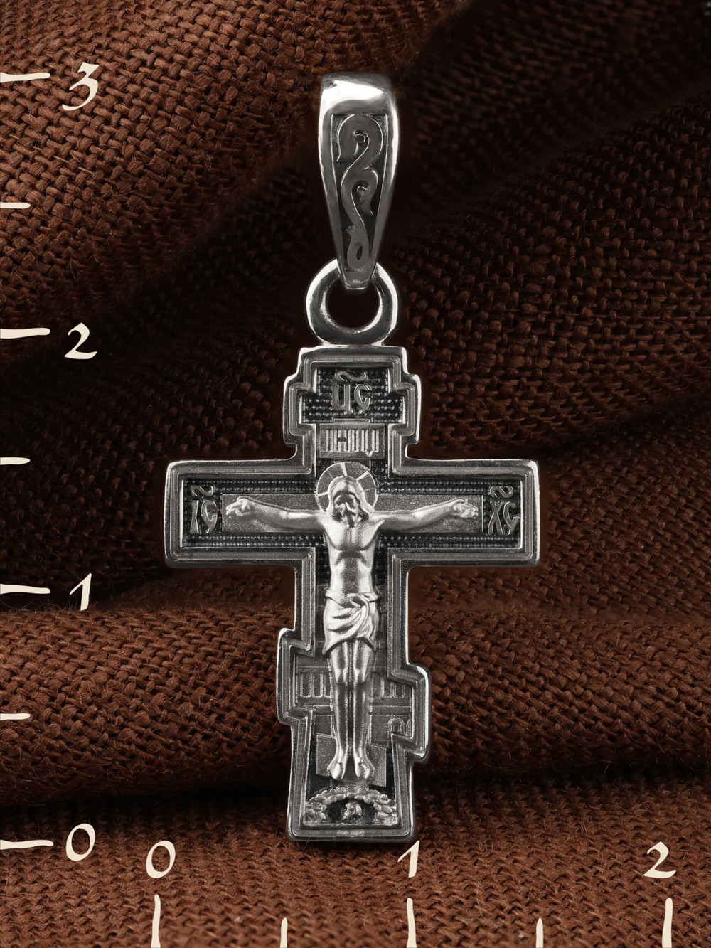 Крест из белого золота 585 пробы