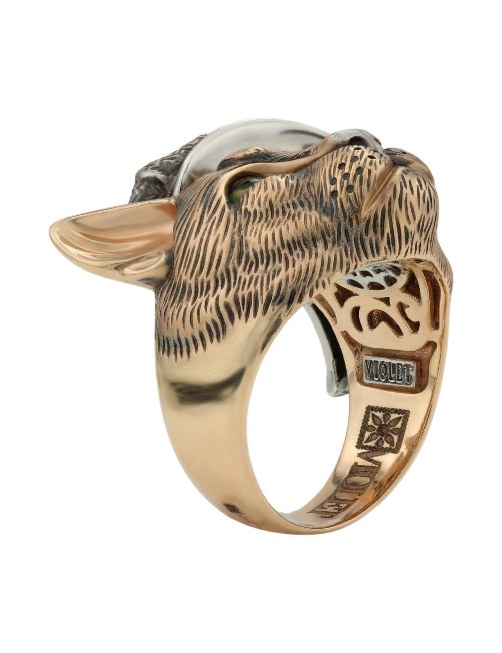 Кольцо из золота c эмалью