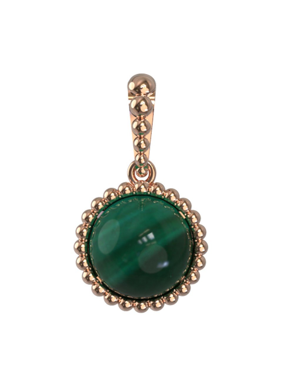 Подвеска из золота c малахитом