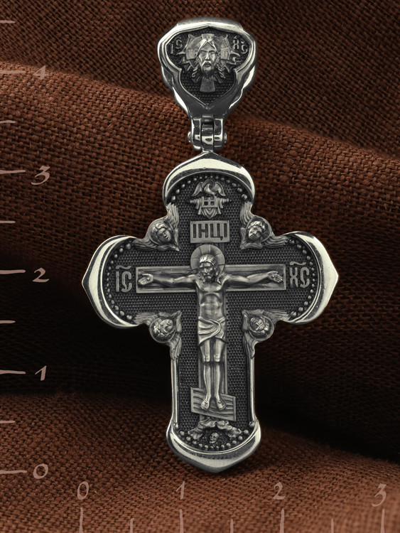 Крест из белого золота 585 пробы