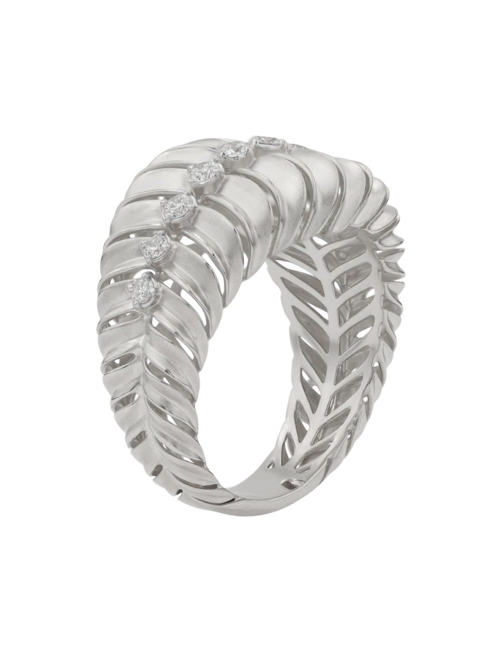 Кольцо из белого золота c бриллиантами