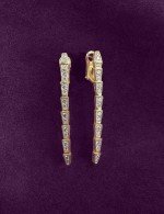 Серьги из лимонного золота c бриллиантами