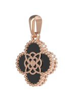 Подвеска из золота c бриллиантами и ониксом