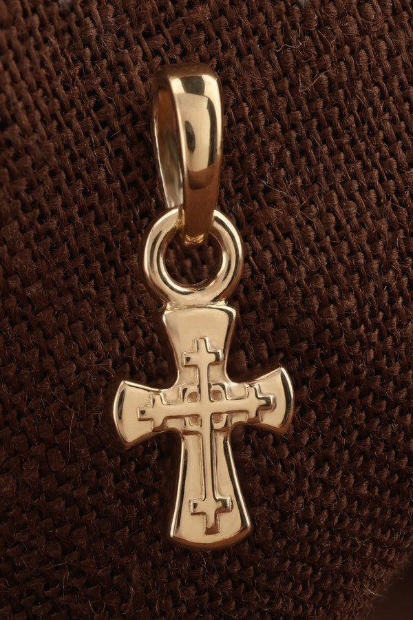 Крест из красного золота 585 пробы