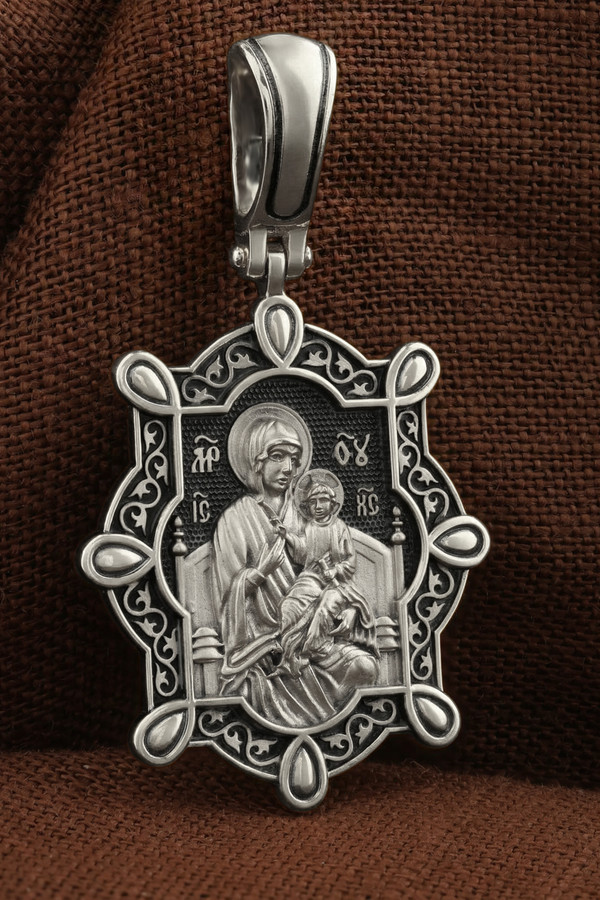 Образок из белого золота 585 пробы