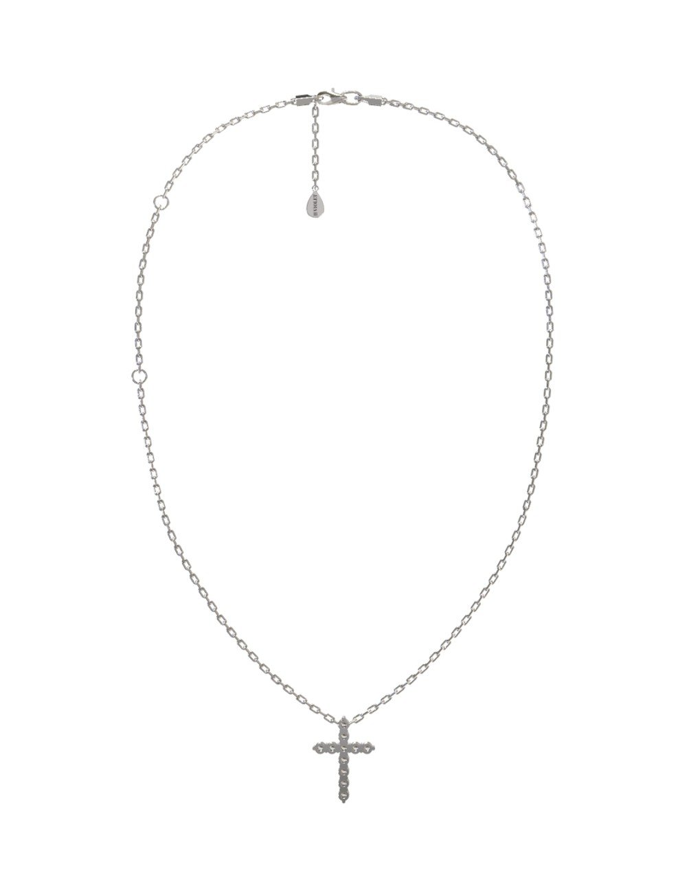 Крест из белого золота c бриллиантами