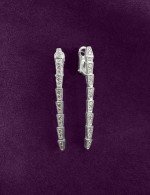 Серьги из белого золота c бриллиантами