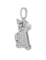 Подвеска из белого золота c эмалью, ониксом и перламутром