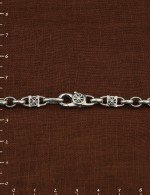 Цепь из белого золота c эмалью