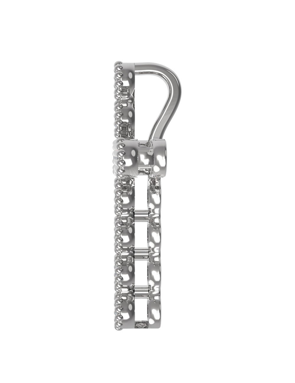 Крест из белого золота c бриллиантами