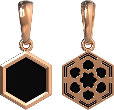 Подвеска из золота c ониксом