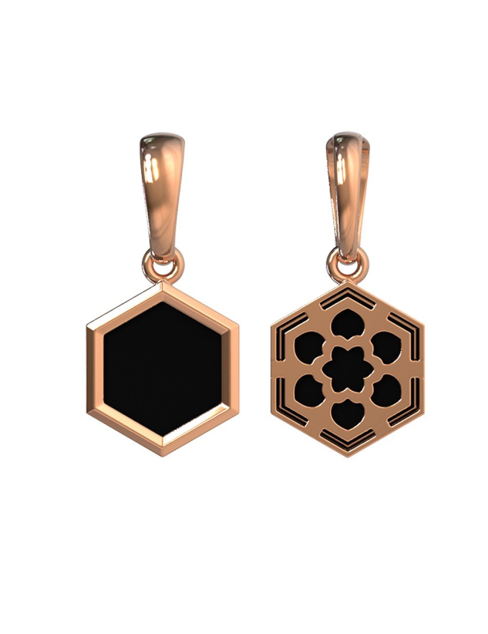 Подвеска из золота c ониксом