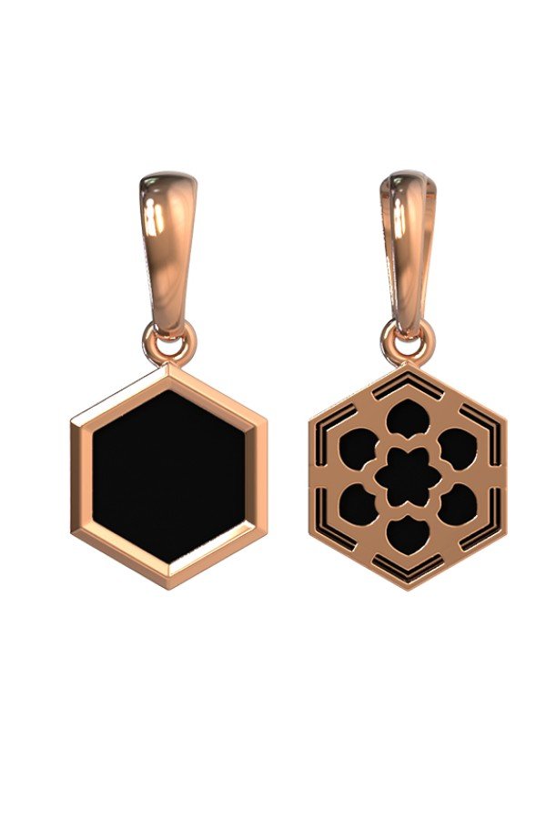 Подвеска из золота c ониксом