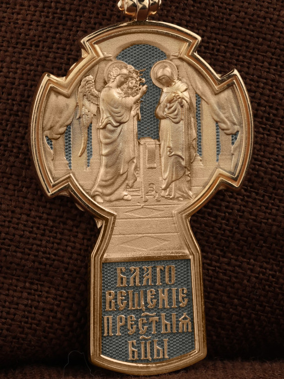 Крест из красного золота 585 пробы