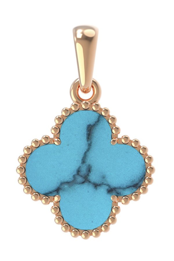 Подвеска из золота c бирюзой