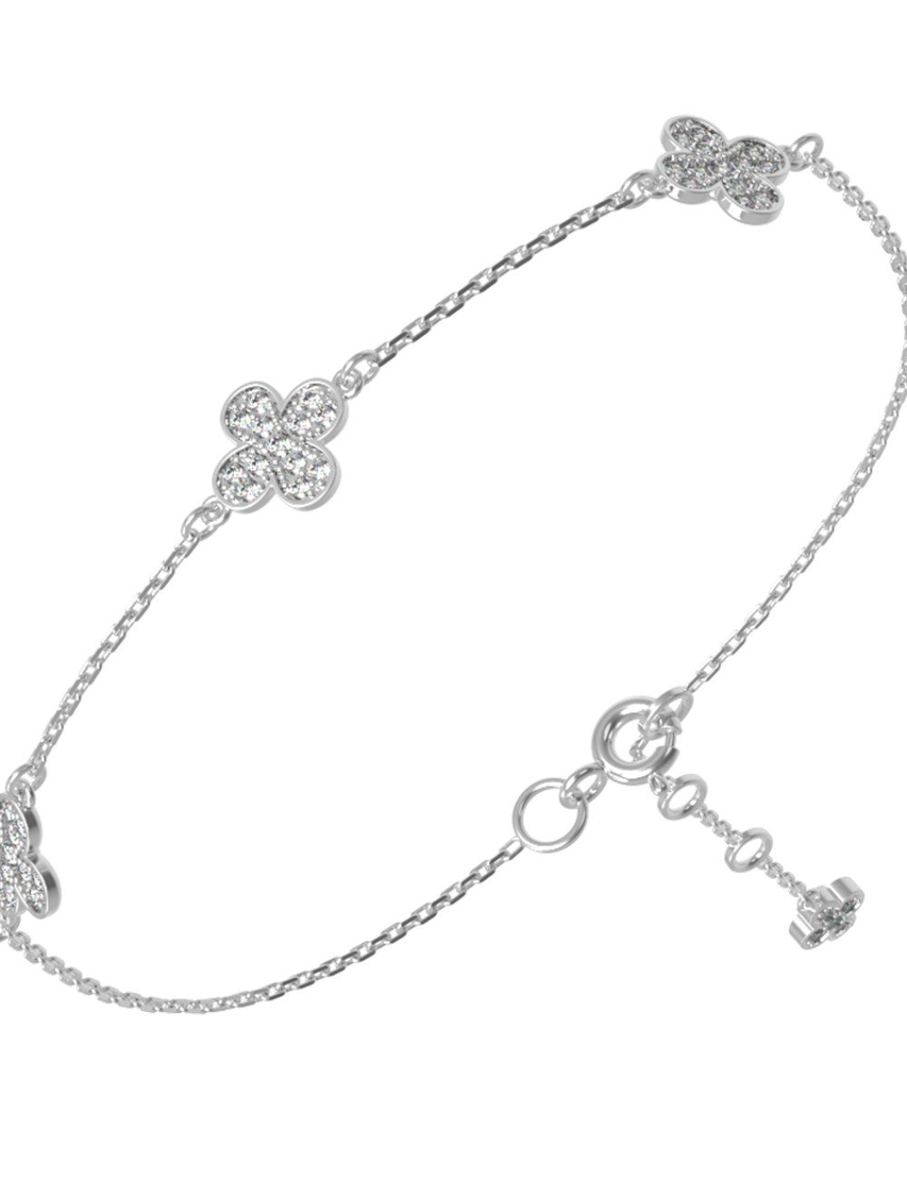 Браслет из белого золота c бриллиантами