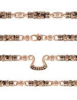 Цепь из золота c эбеновым деревом