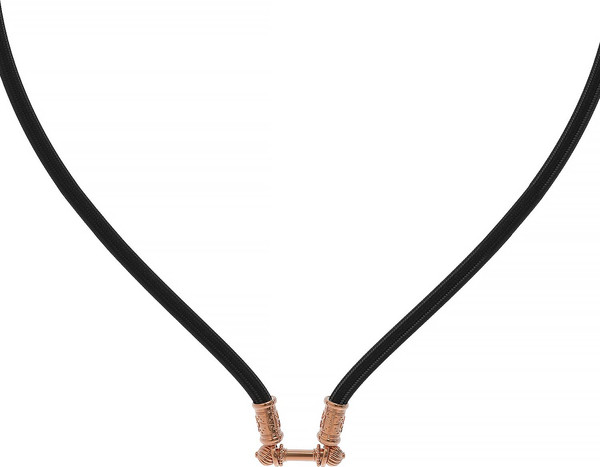 Цепь-шнурок шелк из красного золота 585 пробы c шёлковым шнурком