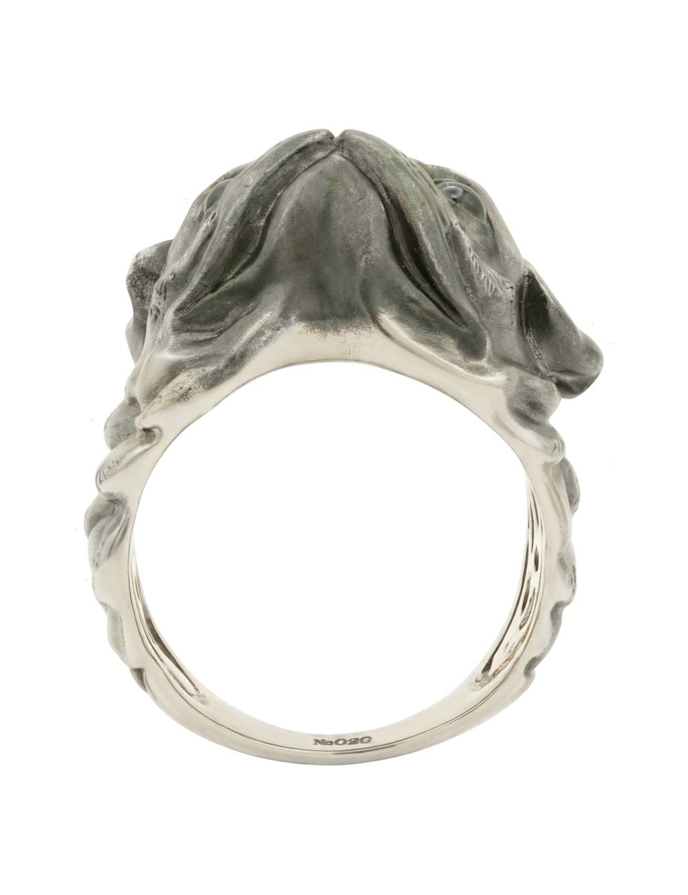 Кольцо из белого золота c эмалью