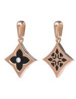 Подвеска из золота c бриллиантами и ониксом