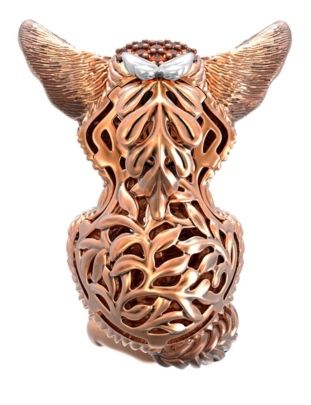 Подвеска из золота c эмалью и фианитом