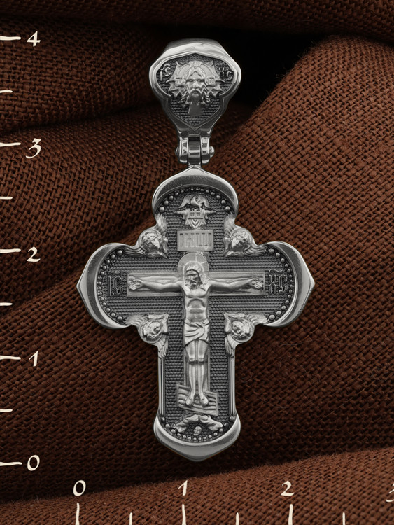 Крест из белого золота 585 пробы