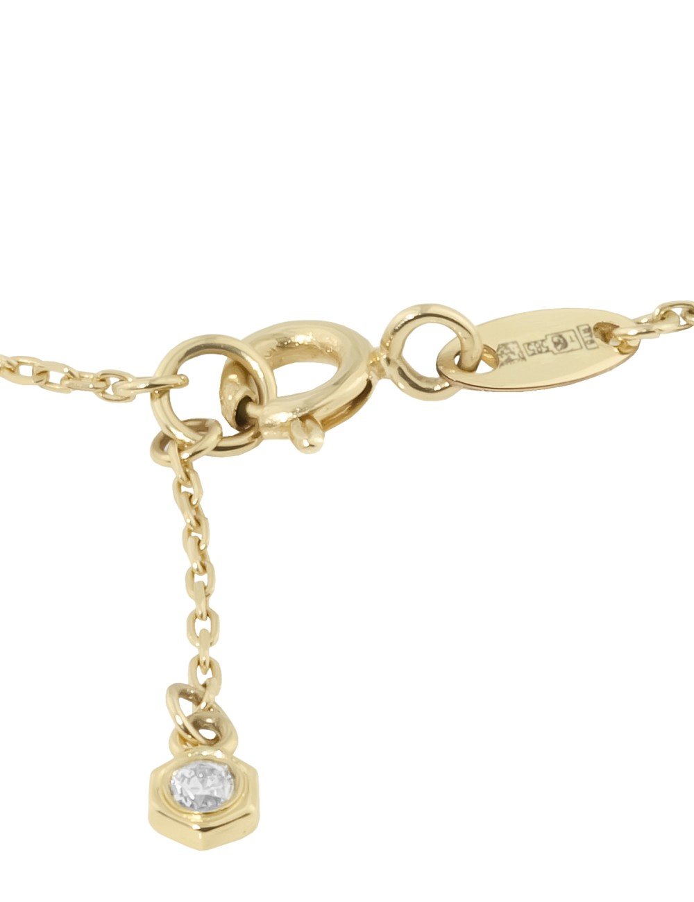 Колье из лимонного золота c бриллиантами и перламутром