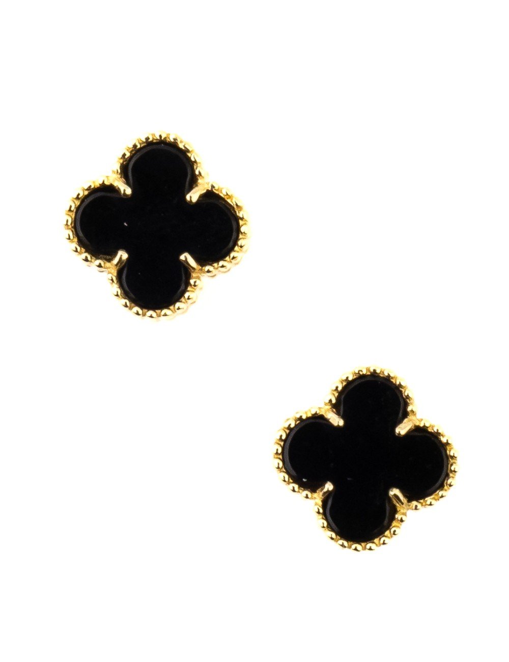 Серьги из лимонного золота c ониксом