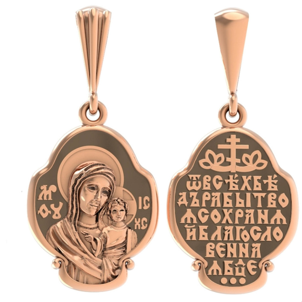 Образок из красного золота 585 пробы