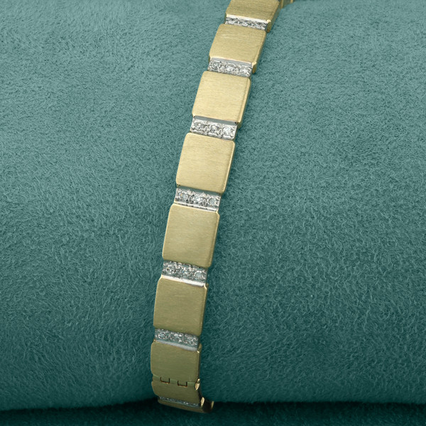 Браслет из лимонного золота 585 пробы c бриллиантами