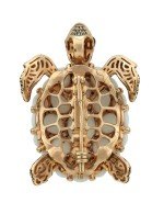 Брошь из золота c эмалью и бивнем мамонта