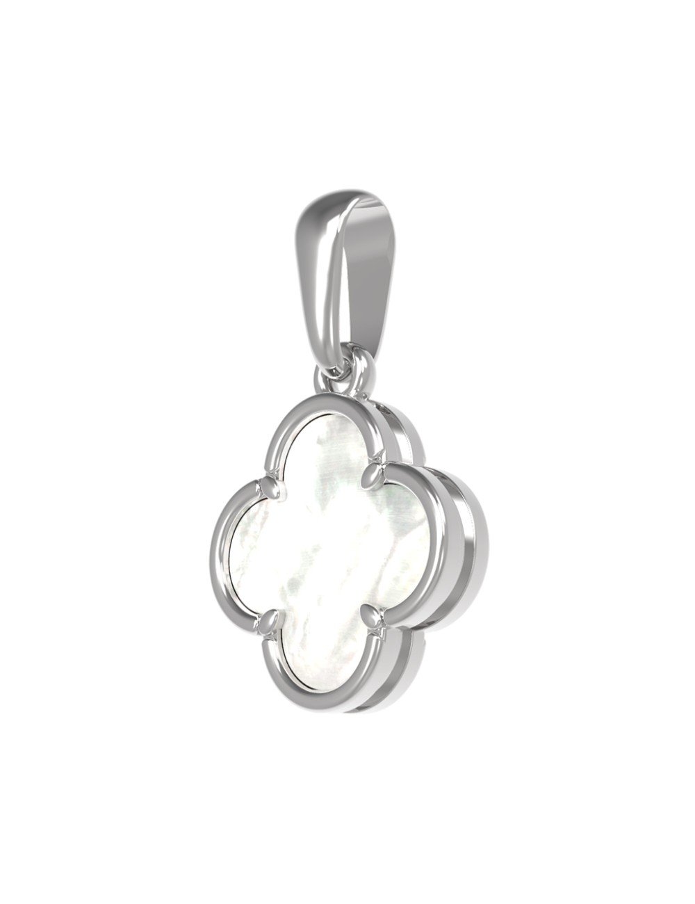 Подвеска из белого золота c перламутром