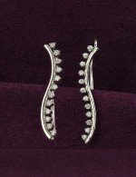 Серьги из белого золота c бриллиантами