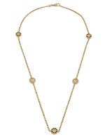 Колье из золота c бриллиантами, ониксом и перламутром