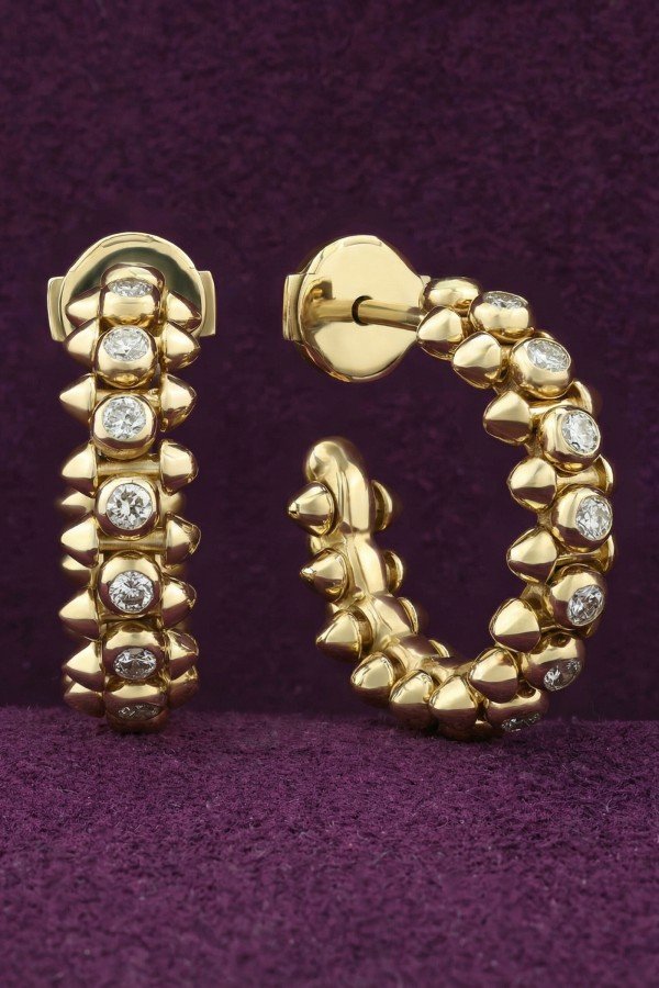 Серьги из лимонного золота c бриллиантами