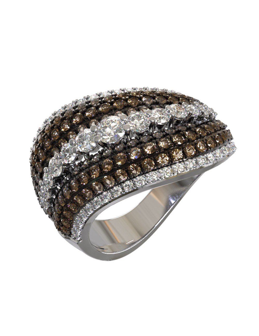 Кольцо из белого золота c бриллиантами