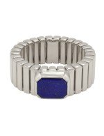 Кольцо из белого золота c лазуритом