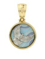 Подвеска из лимонного золота c эмалью